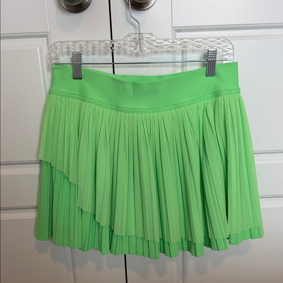 lululemon athletica Dresses & Skirts - lululemon Neon Green Pleated Tennis Skirt